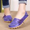 Women Flats Women Genuine Leather Shoes Slip On Loafers Woman Soft Nurse Ballerina Shoes Plus Size 34-44 Casual Sapato Feminino