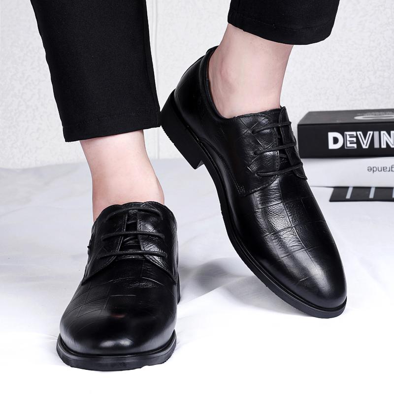 Luxury Brand Men Genuine Leather Business Dress Shoes Fashion Casual Tooling Derby Shoes Fashion Outdoor Walking  Oxford Shoes