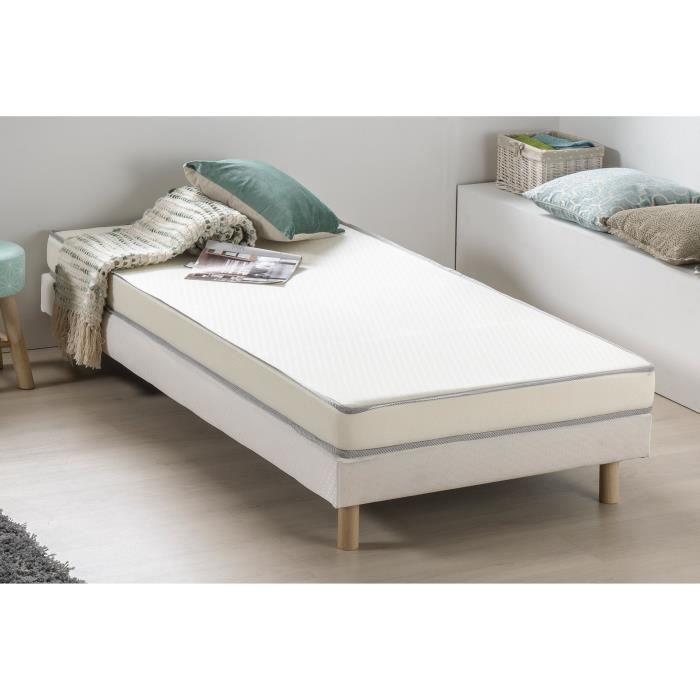 DEKO DREAM Matelas mousse 90 x 190 cm - Confort ferme - Epaisseur 12 cm - KIETOA