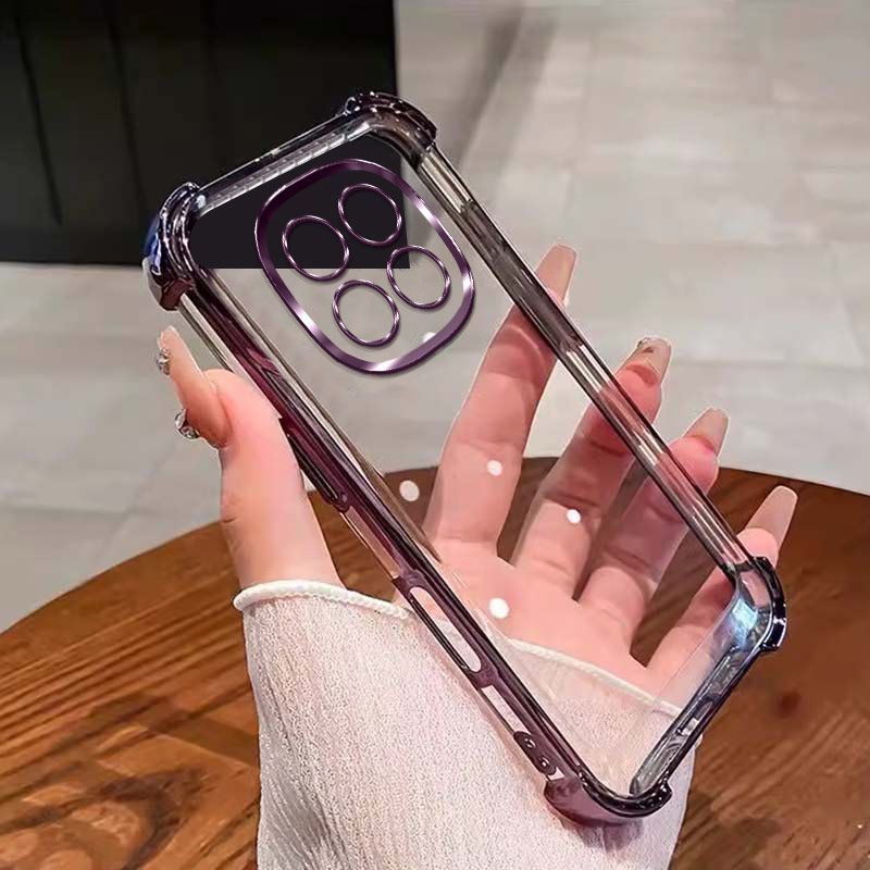 Роскошный прозрачный противоударный чехол с покрытием для Note 15 Pro Plus 5G 14/13 Pro Plus 4G 5G Redmi 15C 14C A5 A7 Pro Силиконовая крышка