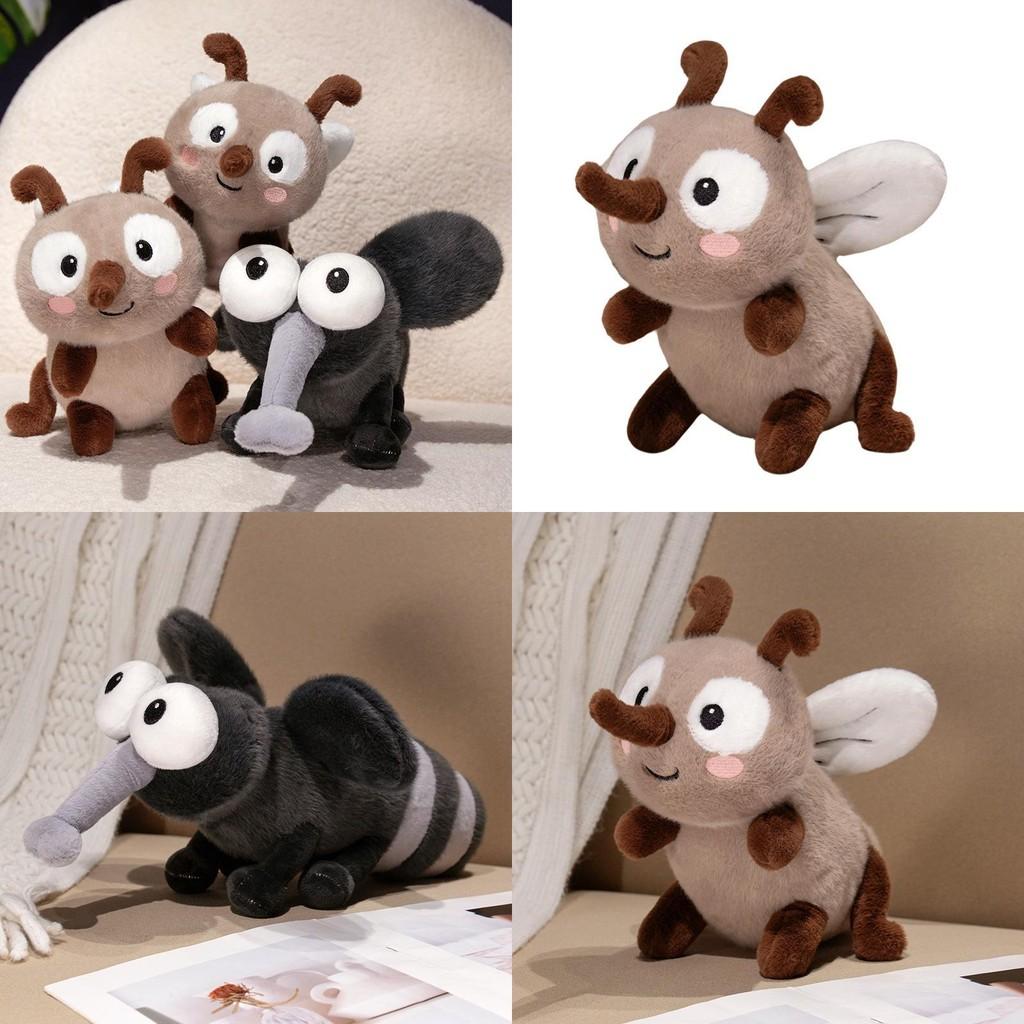 Милая плюшевая кукла-комар с вышивкой для детских игр и комфорта