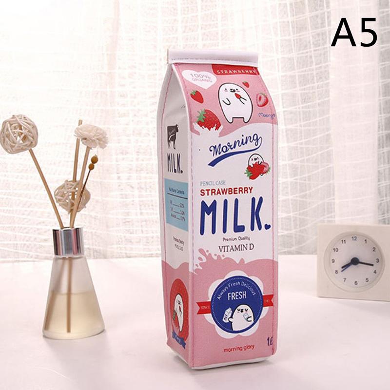 1 Pcs Kawaii Pencil Case Milk Square Gift Estuches School Pencil Box