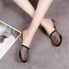 New Women Slippers Mules Half Slides with Heels Round Toe Mesh Hollow Out Golden Sandals for Female Slip On Summer Shoes