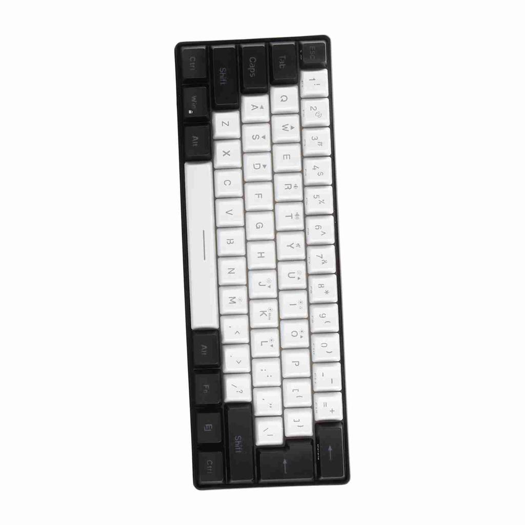 Gaming Keyboard USB 61 Keys RGB Backlit Ergonomic Contrast Color ABS Keycaps Wired Keyboard for Desktop Laptop Travel