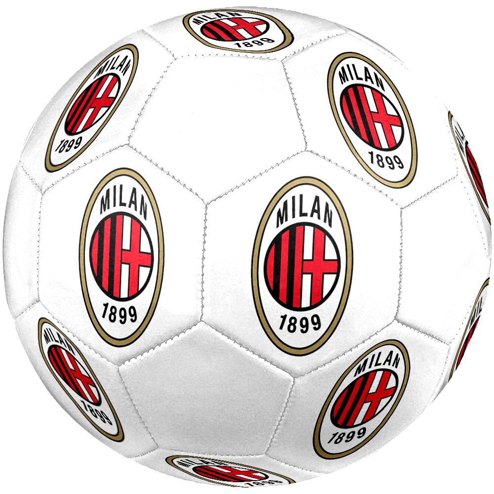 AC Milan Size 5 Soccer Ball, Machine-Stitched PVC, Durable & High Bounce, All Ages Fit, fan merchandise, matches & outdoor use.