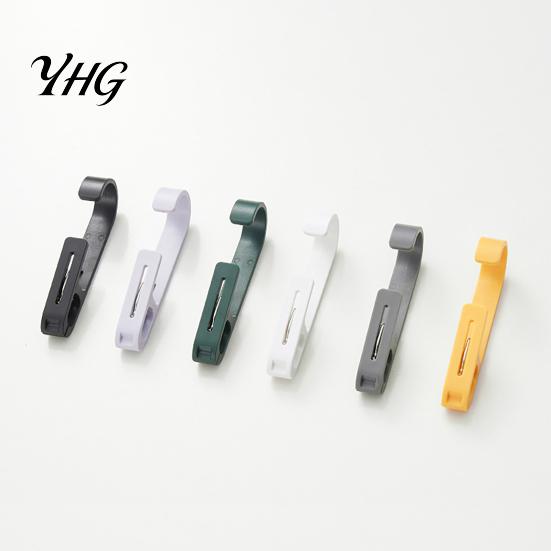 Bathroom Towel Holders Laundry Hook with Clip, Non-Drilling ABS Closet Organizer, Multi Purpose Punch Free Mounting Clips Durable Anti-slip