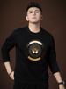 European High-End Embroidered Long-Sleeve Men's T-Shirt, 2025 Autumn and Winter New Trendy Slim-Fit Pullover Crew Neck Sweatshirt