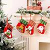 4pcs-Merry Christmas Socks Christmas Tree Ornaments Sack Xmas Gift Candy Bag Cute Fabrics