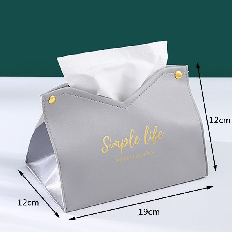 Держатель для салфеток для домашнего офиса, прочный ящик для хранения из искусственной кожи, настольный салфеточный чехол для туалета, автомобиля, антивлаговый бумажный контейнер для перекачки