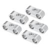 X AUTOHAUX 5pcs AN4 Hose Separator Clamp Fuel Line Connector Silver Tone Fuel Hose Replacement