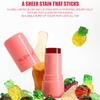 Jelly Blush Stick Long Lasting Natural Nude Makeup Blush Cream Lightweight Contouring Stick Waterproof Matte Eye& Cheek Multifunctional Blush Stick
