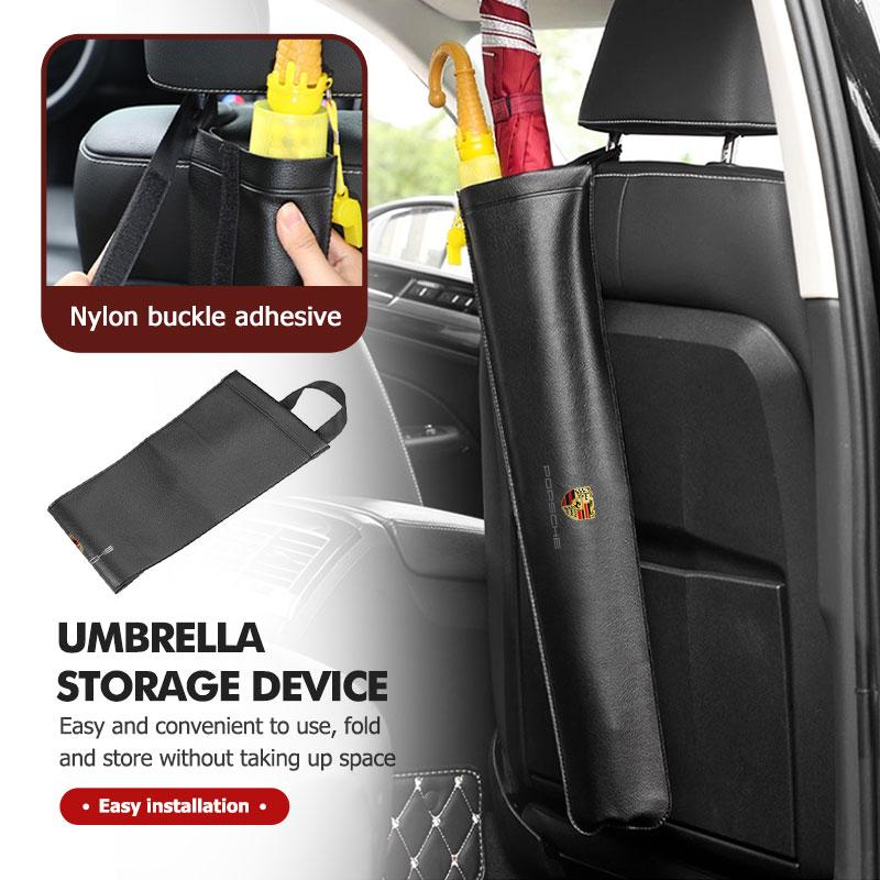 For Porsche Car Umbrella Storage Bag Back Seat Hanging Organizer Accessories Panamera 911 Carrera-GT 918-Spyder 997 991 968