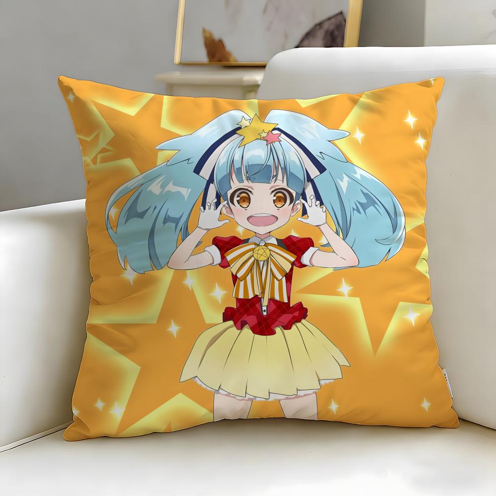 idol anime Zombie Land Saga Cushion Cover Soft EasyWash Pillow Case Versatile for Couch Bed Travel and Office