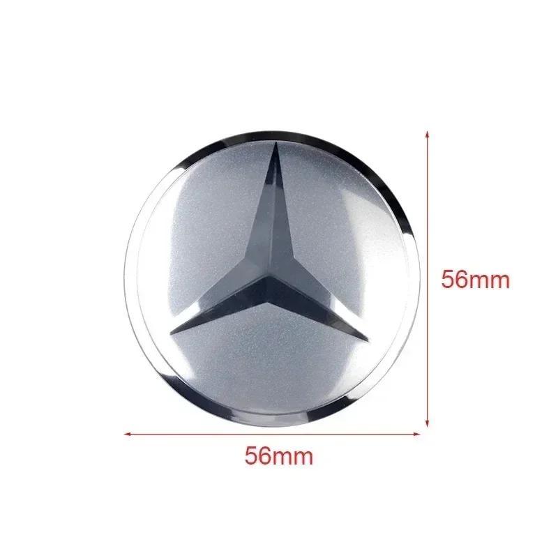 For Benz 4pcs Car Styling Wheel Center Hub Caps Rim Cover Badge Emblem Sticker AMG W213 W124 W108 W126 Exclusive W204 W222 W205