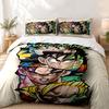 Dragon Ball Custom Name 3pc set Perfect for bedroom use Comfortable bedding set includes a duvet cover and two pillowcases Ideal birthday or Christmas