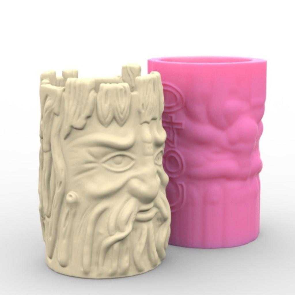 Silicone Vase Molds Succulent Planter Mold Tree Stump Elder Shape Silicone Flowerpot Mold Suitable for Crafting Vase