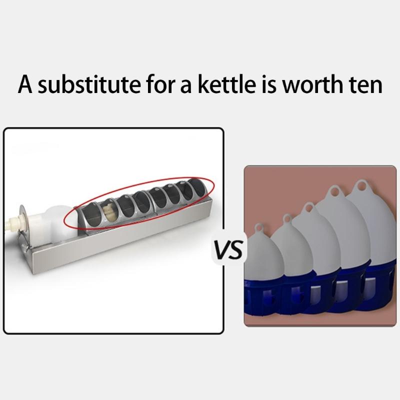 Автоматическая поилка для кур из нержавеющей стали для птицы. Прочность. Легко чистить. Идеально для домашнего или фермерского использования