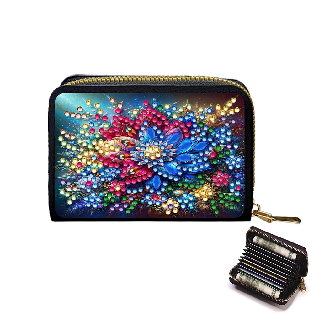 5D Diamond Painting Art Portable Card Bag Diamond Painting Fashion Card Holder Coin Purse Gift for Friends