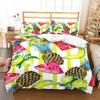 3D Painting Style Bedding Set King Queen Bed Down Duvet Cover Pillowcase 2/3pcs Pineapple Pattern Bed Cover Luxury Home Textile Gift