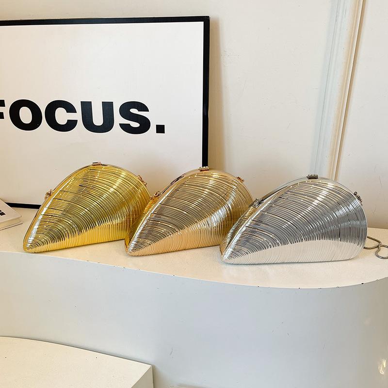 Персонализированная и креативная сумка-ракушка женская 2025 новая европейская и американская модная нишевая плечевая цепочка акриловая вечерняя сумка тренд