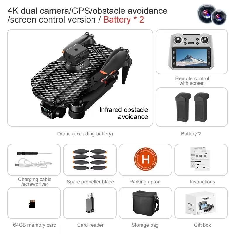 2026 K919 MAX Drone 4K Profession HD Damera 3-Axis Gimbal RC Dron GPS 5G Wifi FPV Quadcopter Foldable Aerial EIS Photography UAV Toys