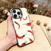 Красный чехол для телефона Chili для iPhone 17,16,15,14,13,12,11 Plus,Pro Max,XS,Цветной Серебристо-Черный Чехол