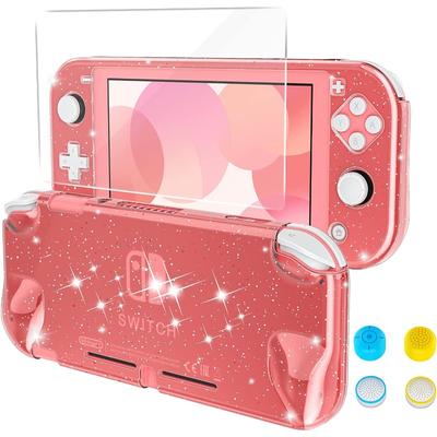 Съемный двухслойный защитный чехол для Nintendo Switch Lite с закаленной пленкой для экрана и 4 клавишами под большой палец