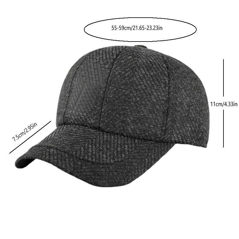 Осенняя Толстая Теплая Мужская Зимняя Бейсболка с Ушными Клапанами, Идеальный выбор для Подарков