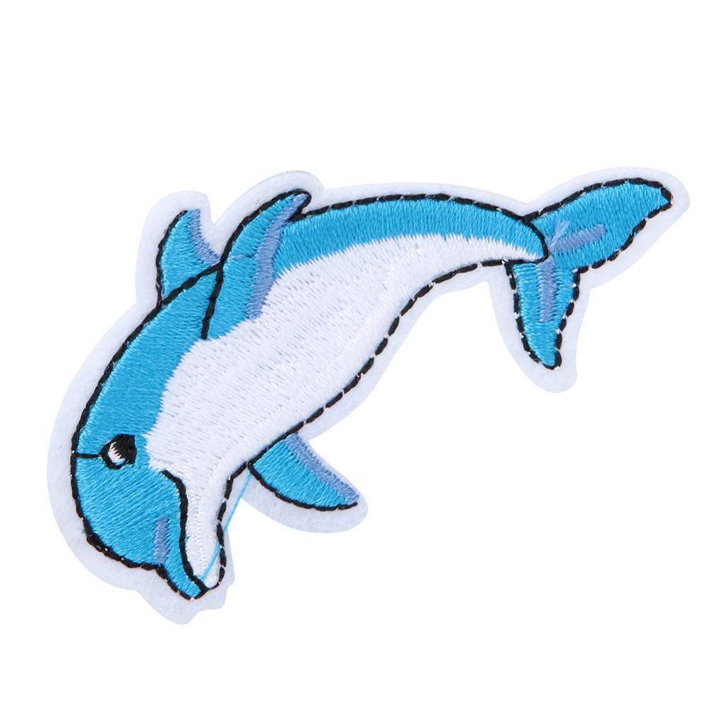 20pcs Dolphins Pattern Iron On Patches HandMade Sew On Patches Embroidered Patches Jacket