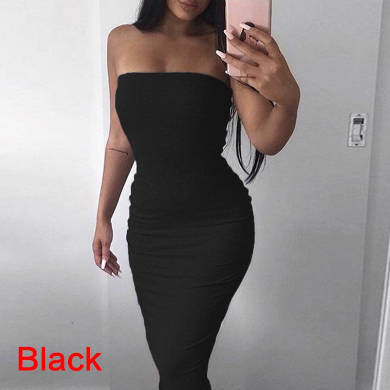 Женское длинное вечернее платье макси без рукавов с открытыми плечами и без бретелек