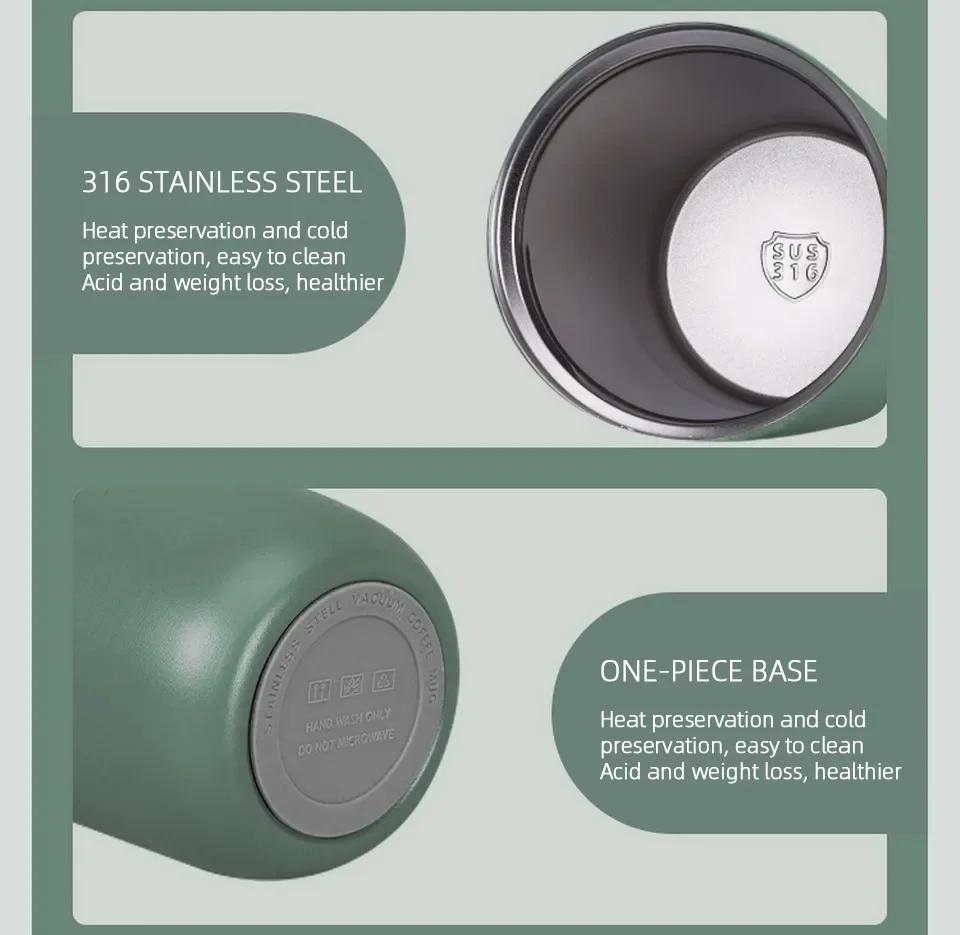 220Ml Stainless Steel Mini Coffee Cup Water Bottle Leak-Proof Car Vacuum Flask Travel Insulated Bottle Thermos Mug