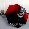 Personalized Name P-Pennywise Print Umbrella - Automatic Open/Close, Eight-Rib Durable Frame, Automatic Folding Umbrella