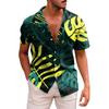 Men's Hawaiian Printed Button Short Sleeve Shirts Men's Casual Fashion Short Sleeve Shirts