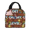 Custom M-Marioed Insulated Lunch Tote Bag for Women Men Cartoon Portable Thermal Cooler Food Lunch Box Outdoor Camping Travel