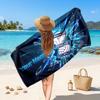BIRMINGHAM CITY Custom Beach Towel, Personalized Name Text Print, Football Logo Soft Quick‑Dry Towel Holiday Gift