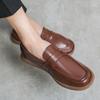 British Style Leather Shoes Men's Retro Men's Loafers Versatile Casual Shoes Soft-soled Driving Lazy Shoes Doudou Shoes