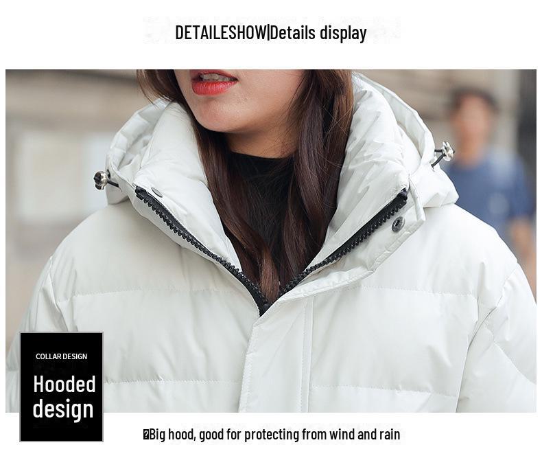 Мужская куртка-пуховик средней длины с капюшоном - зима 2024 г., выше колена, плотная, повседневная, теплая, дизайн для молодежи