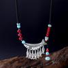 Оригинальный плетеный кулон с бахромой в виде акулы, женское ожерелье, модная ретро-цепочка на ключицу из тибетского серебра, аксессуары