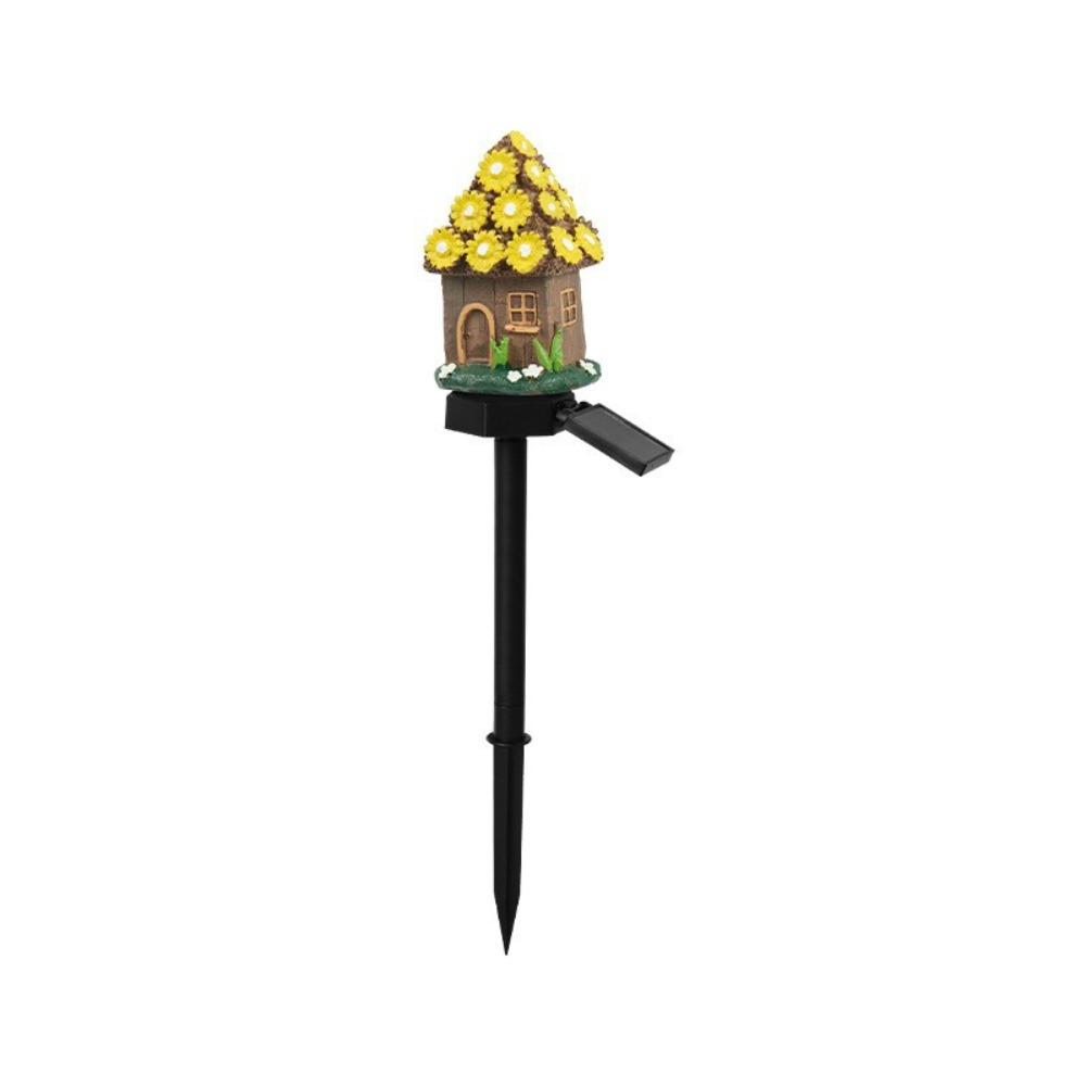 Multi Craft LED Solar Lawn Light Resin Cottage Miniature Fairy House LED Garden Light Fairy Mushroom House Waterproof Design