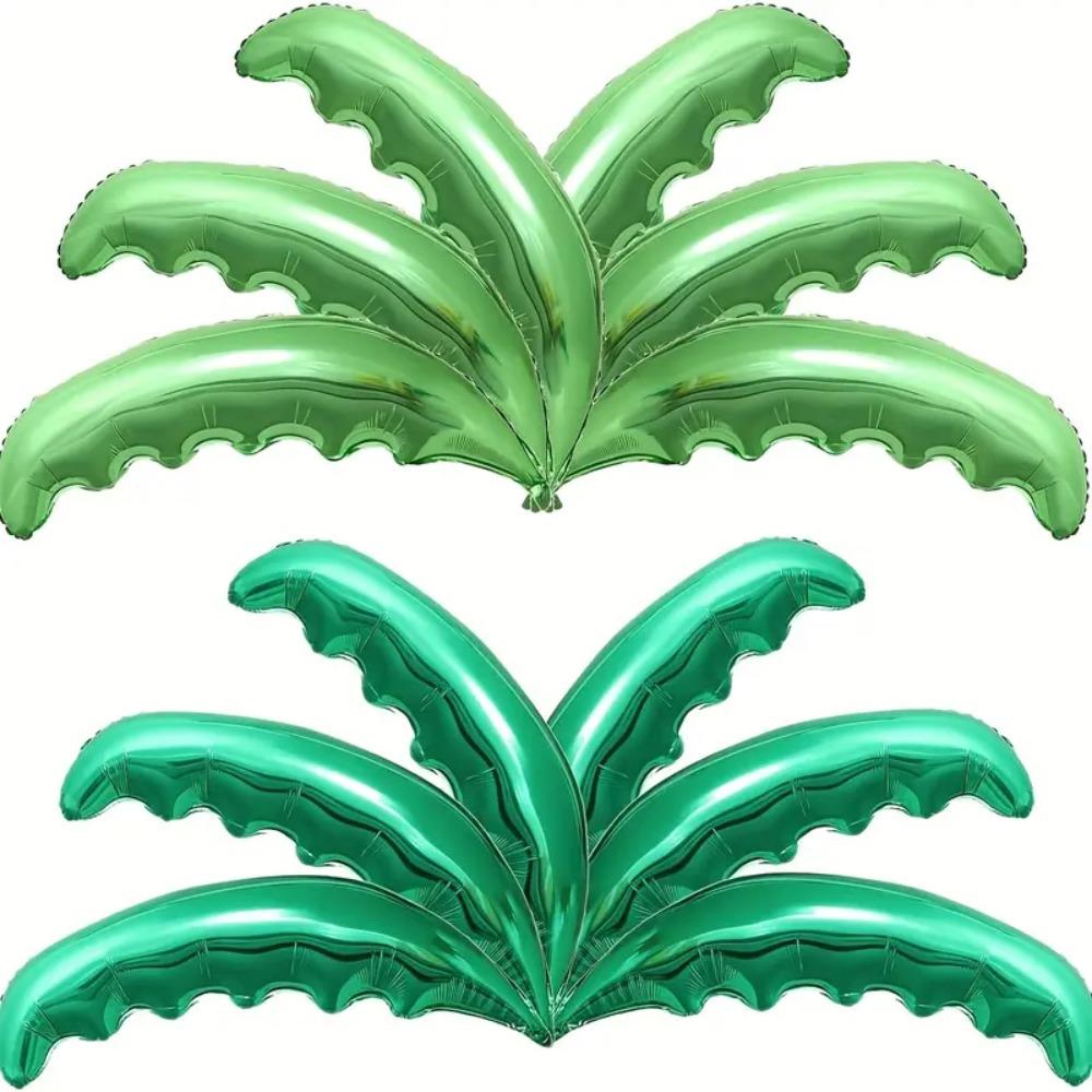 Durable Palm Tree Leaf Balloons Aluminum Foil Palm Leaf Balls Baby Shower