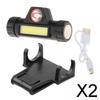 2x Headlight for Welding Helmet Flashlight with Mount Holder Automatic Dimming Worklight Strong