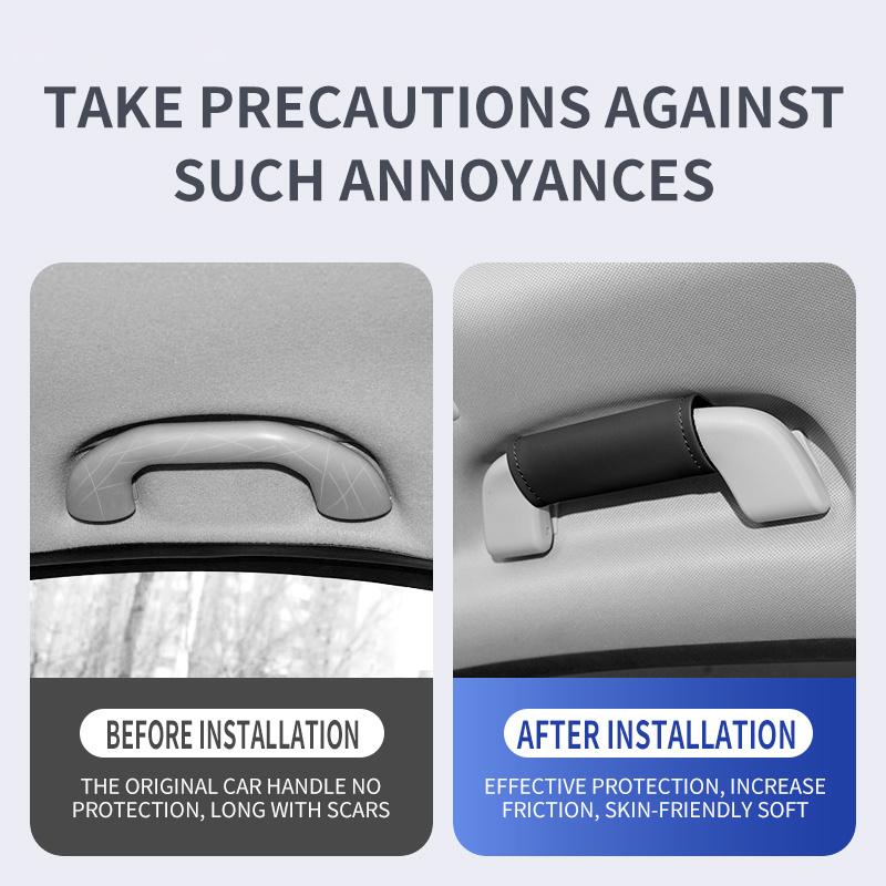 For Volvo XC60 V50 V40 XC90 S60 S40 S80l V90 V60 EX90 S90 XC40 C40 Car Roof Armrest Pull Cover Handle Protector Gloves Accessory