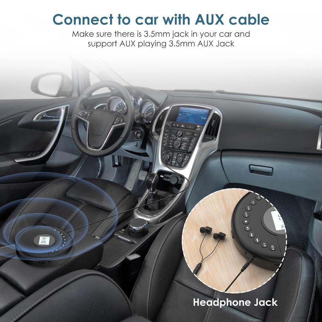 Портативный плеер, совместимый с Bluetooth, со встроенным аккумулятором 1500 мАч, ЖК-дисплеем и двумя динамиками