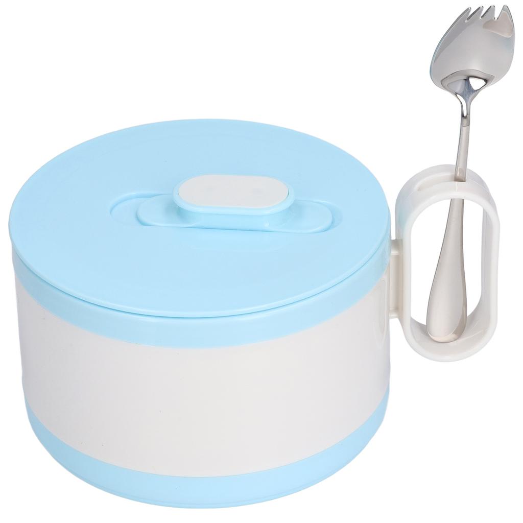 Stainless Steel Ramen Bowl Double Insulation Instant Noodle Bowl with Lid for Office Worker