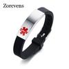 KOtik Medical Alert ID Bracelet For Kids Men Women Personalized Diabete ICE Silicone WristBand Custom Engraved