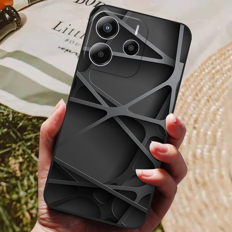 Чехол для Xiaomi Redmi Note 14 4G Европейская версия Чехол для телефона для Redmi Note14 4G Мягкий черный тонкий силиконовый противоударный чехол для задней панели