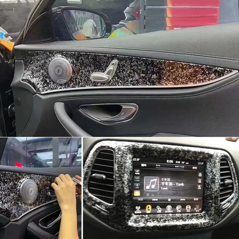 1 шт. универсальная автомобильная глянцевая 3D кованая черная серебристая углеродная волокнистая виниловая пленка для мотоцикла, наклейки для украшения автомобиля, аксессуары