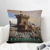 Игровой чехол для подушки Assassins Creed Valhalla Натуральный льняной комплект наволочек Все в одном Декор для дивана спальни стула