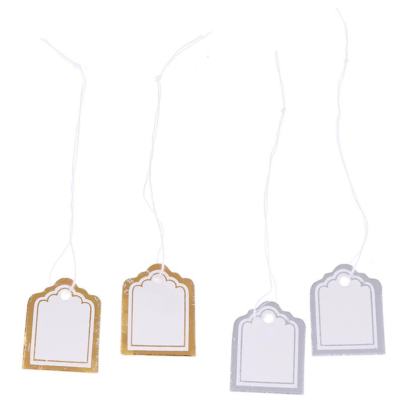 200 шт., этикетка с золотой каймой, шнурок для билетов, ювелирные изделия, ценники