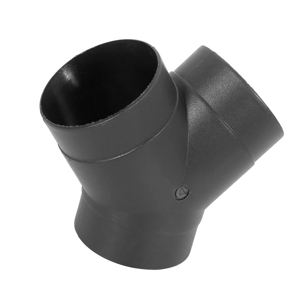 ACROPIX Car Heater Warm 3 Way Duct Pipe Y Shape Outlet Connector Universal 75mm Black 1pcs